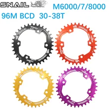 Anel de corrente de caracol redondo para m7000 m8000 m9000 30t/32t/34t/36t/38 96 bcd bicicleta ciclismo roda dentada placa 96bcd m6000