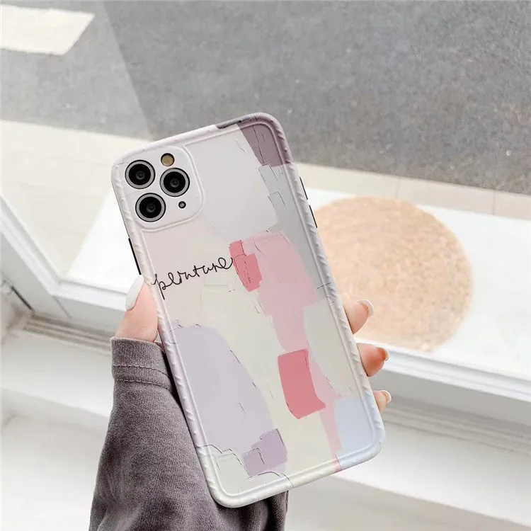Retro Art Oil Painting Abstract Geometry Phone Case For iPhone 11 Pro