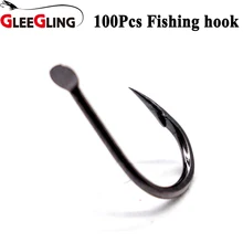 GLEEGLING 100 шт. набор рыболовных крючков из высокоуглеродистой стали, рыболовные принадлежности PESCA 1#-10# с коробкой