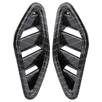 

2 Pcs Car Small Air Outlet Decoration Trim Sticker ABS Carbon Fiber Style Auto Air Vent Cover Trim for MG ZS 2017 2018