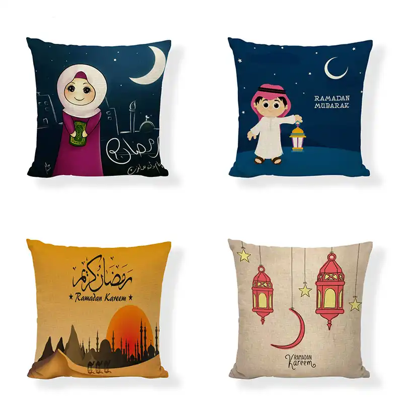 Islamic Month Ramadan Cushions Cover Sofa  Pillow Cases Covers Baby Customozed