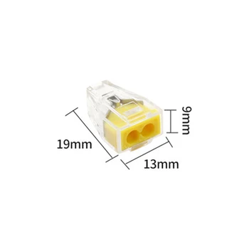 

30/50/100pcs PCT-102/104/106/108Universal Compact Wire Wiring Connector 2-8 pin Conductor Terminal Block With Lever 0.75-2.5mm2