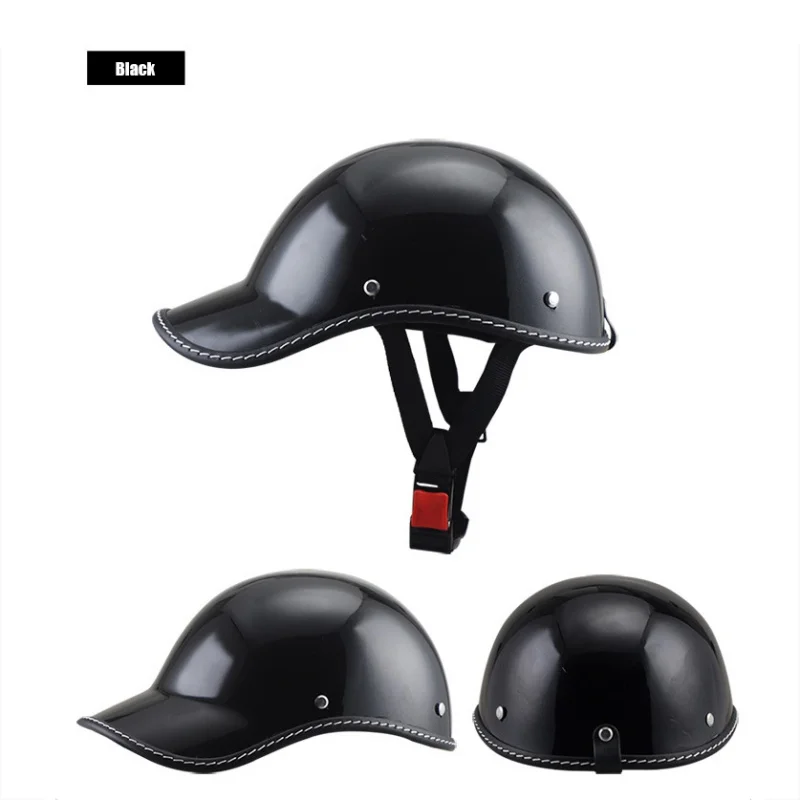 Винтажные полушлемы для мотоциклистов, электрический мотоциклетный шлем для мотоциклистов, Летний шлем для защиты от дыни, бейсбольная кепка, стильный мотоциклетный шлем