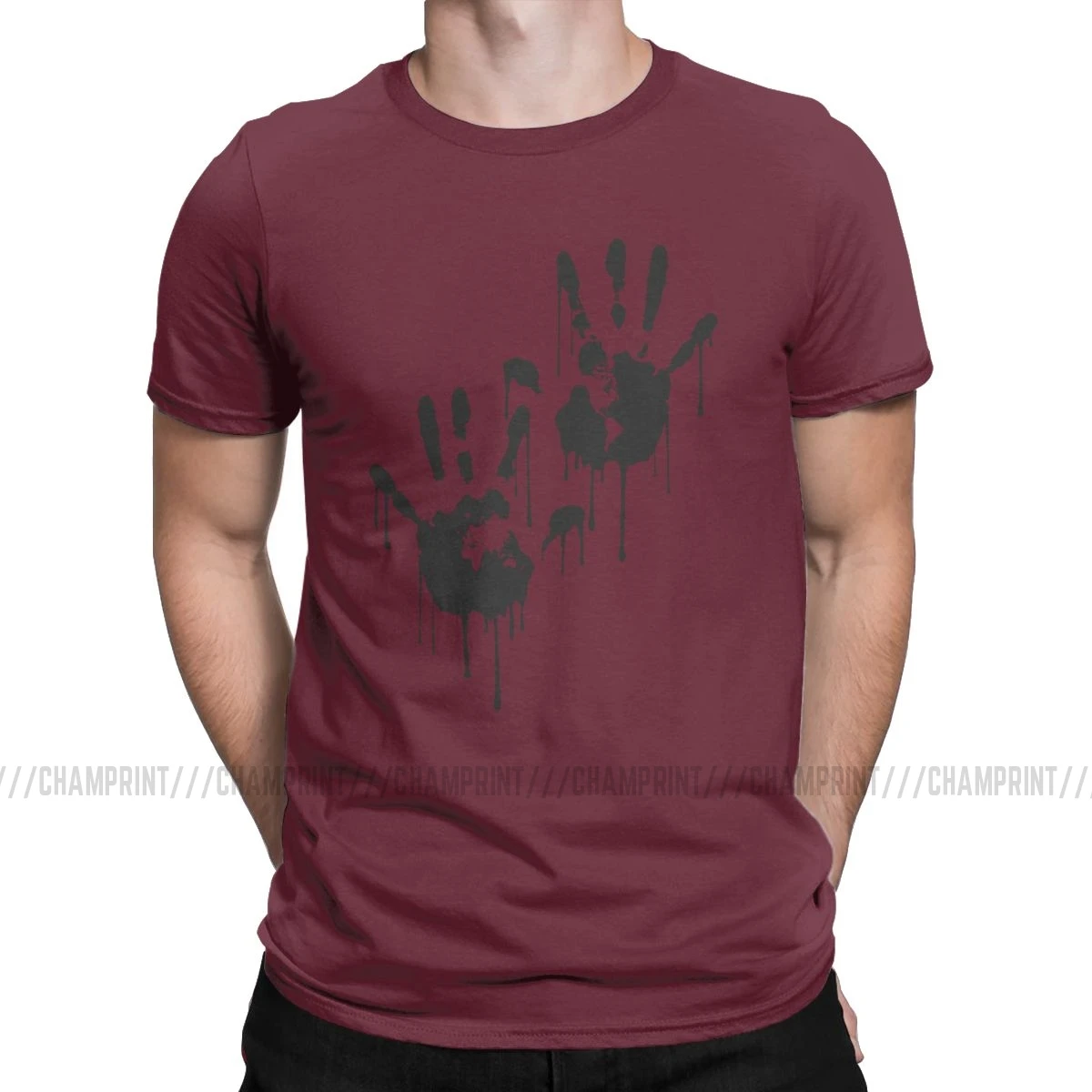 Death Stranding, Мужская футболка, хлопок, потрясающие футболки с круглым вырезом, Kojima Products, футболки с коротким рукавом, одежда, новое поступление - Цвет: Бургундия