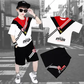 

Baby Boy Clothing Sets Shirt + Shorts 2020 Summer Children's Clothes Boys Fashion Sports Clothing Suit Hiphop 5 6 8 10 12 years