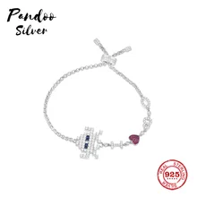 Модная подвеска Стерлинговое Серебро копия 1:1 копия, Регулируемый Серебряный «космическая съемка» браслет для женщин Monaco ювелирный подарок