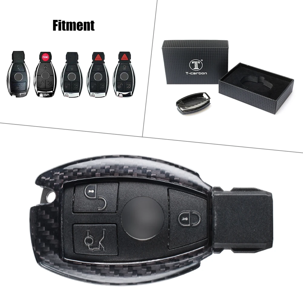 

Car Replacement Carbon Fiber Remote Key Shell Cover Case For Mercedes Benz CLA CLS CLK GLK GLA GLC