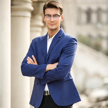 

Leisure Suit Men Fashion Coat Casual Autumn Blue Non Ironing Formal Business Suit Classic Blazer Male High Quality Brand