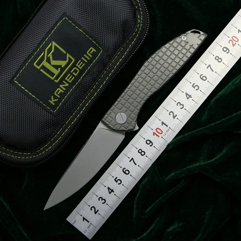 Складной нож Kanedeiia neon zero Flipper K110 лезвие титановая ручка карманный для кемпинга