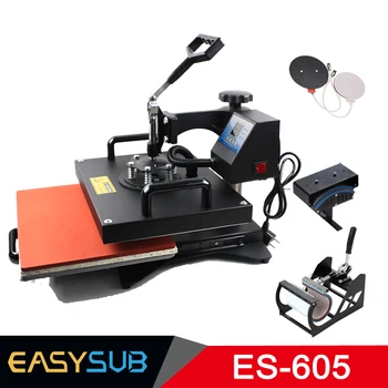 

Advanced New Design 5 In 1 Combo Heat Press Machine,Sublimation printer printing For Mug/Cap/T shirt/Phone cases