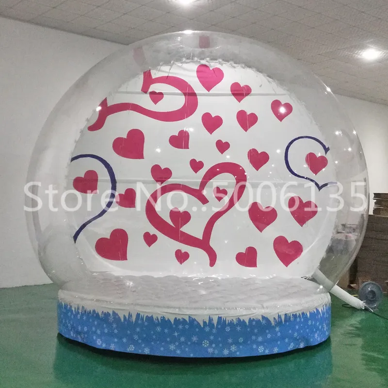Надувной Ночной свет зимние влюбленные надувной снежный шар прозрачный надувной Рождественский шар шарик ручной работы декор свадебный подарок