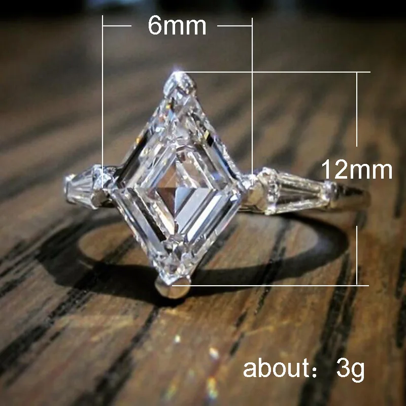 Bague Ringen Серебро 925 кольцо женские ювелирные изделия с большой Творческий синтетический драгоценный камень женский Юбилей подарок по оптовой цене, Size6-10