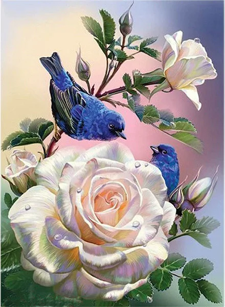 Полный мозаичный узор 5D DIY Алмазная художественная вышивка украшение дома цветок Алмазная картина вышивка крестиком подарок на год - Цвет: 18
