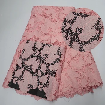 

Nigeria lace fabrics, African lace fabrics with high quality stone in 2019, is lace fabric used for party dress