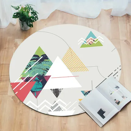 OXBO-5 Nordic Round Carpet Modern Geometry Bedroom Living Room Computer Chair Yoga Mat - Цвет: OXBO-5
