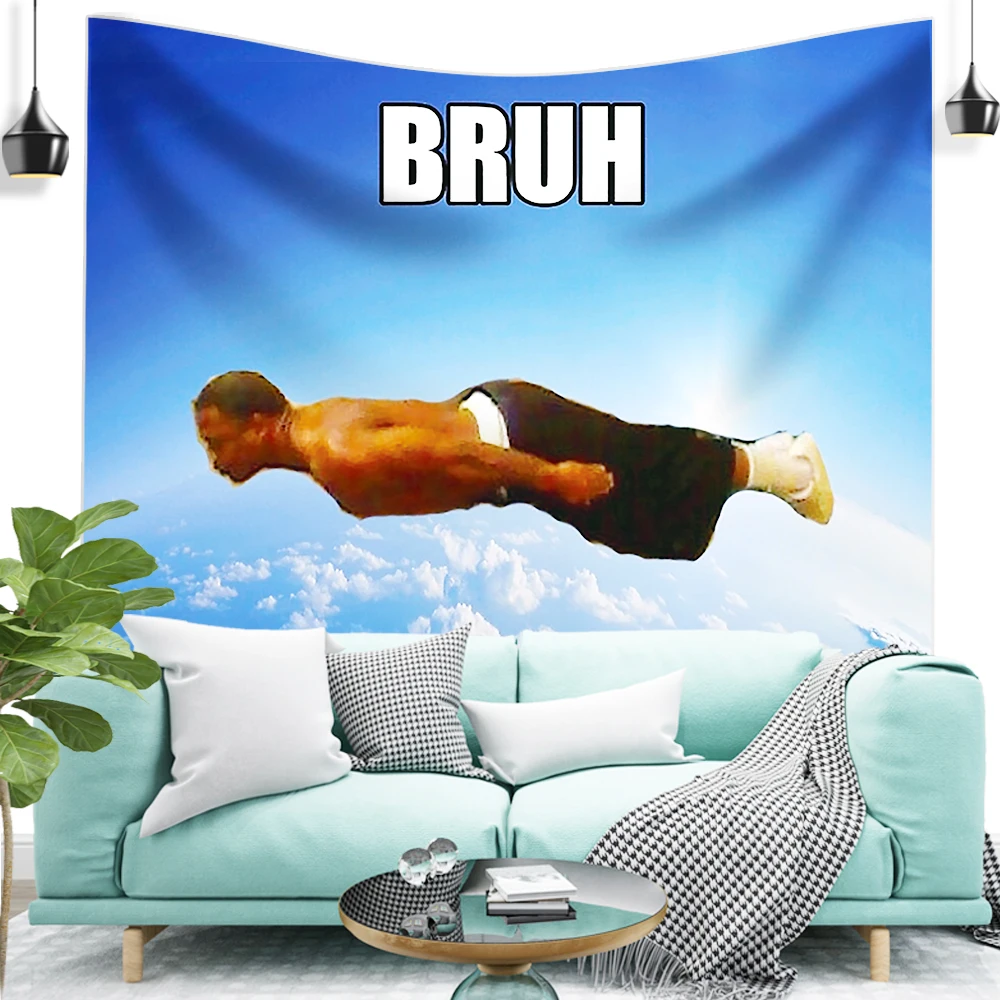Гобелен bruh flying midget настенный гобелен Настенный декор одеяло постельное белье