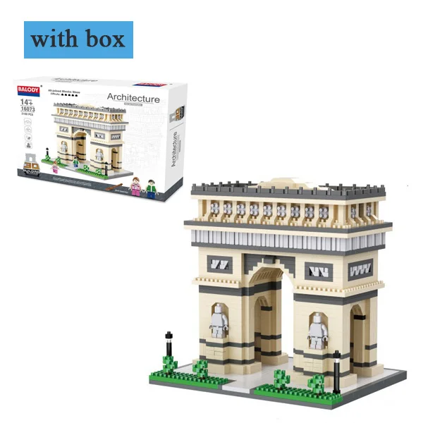 Всемирно известный город совместимая архитектура модель Мини Строительные блоки Коллекция игрушки, подарки для детей Balody алмаз маленькие кирпичи - Цвет: 16073 with box