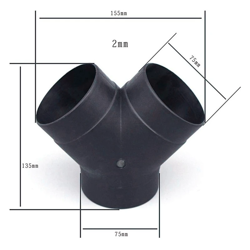 75 мм пластиковый Y кусок воздуховод выход выхлопной трубы разъем для воздуха сырой нефти двигатель-парковка нагреватель
