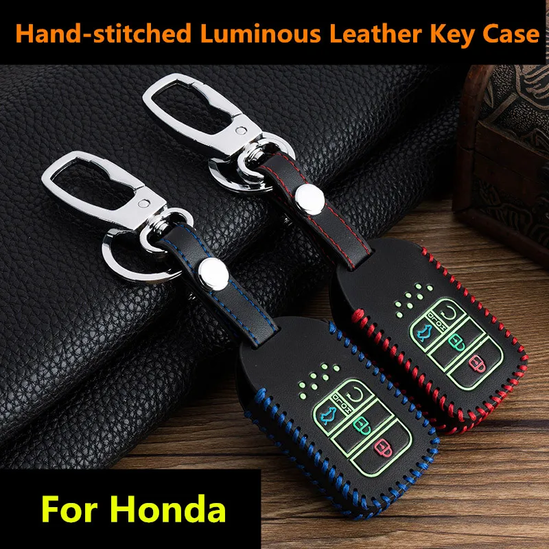 Luminous-Car-remote-key-fob-cover-case-holder-protect-for-Honda-2016-2017-CRV-Pilot-Accord