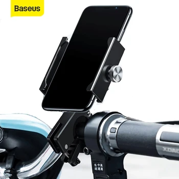 

Baseus Motorcycle Holder Mobile Phones For iPhone for Samsung Motorcycle Handlebar Bicycle Phone Holder Bracket GPS Mount