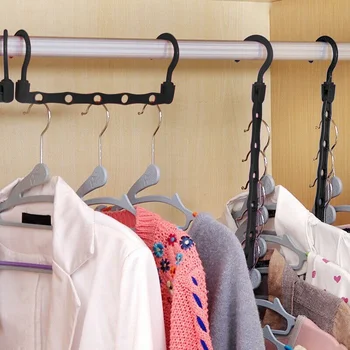 

Multi-functional Five-hole Magic Clothes Rack Foldable Rotating Space Saving Suitable for Apartment Dormitory Storage