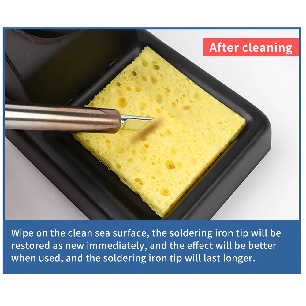 1/5PC Cleaning Sponge For Electric Welding Soldering Iron Tip
