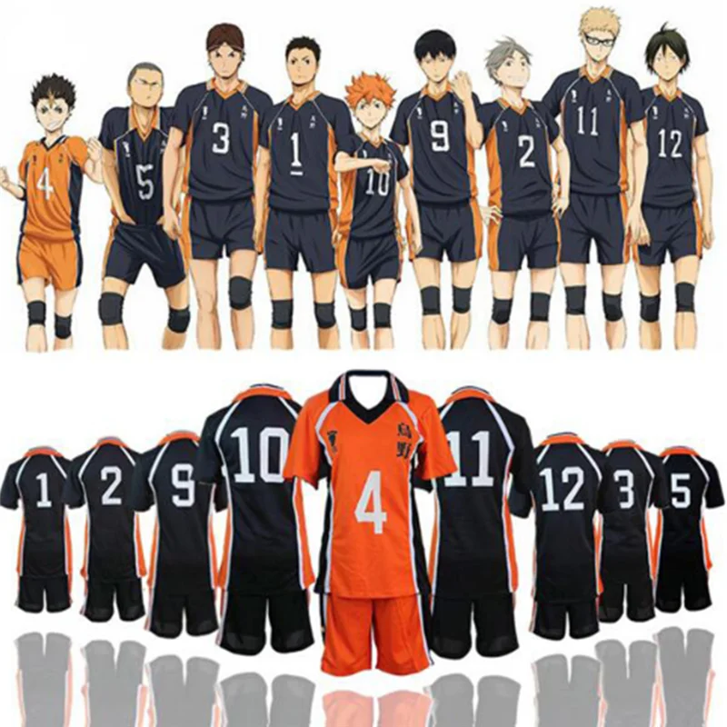 Костюм для косплея Haikyu спортивный костюм рубашка и шорты школы