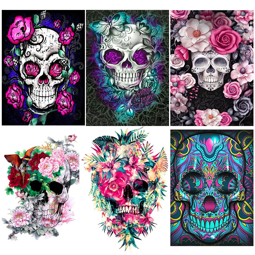 Scream Skull 5d Diamond Painting Kits For Adults, Rhinestone Diy