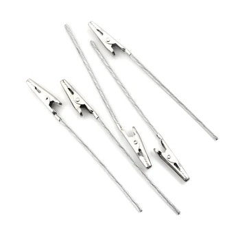 

10pcs Non-insulated Alligator Clips 11cm length Metal Electric Wire Test Crocodile Clamps