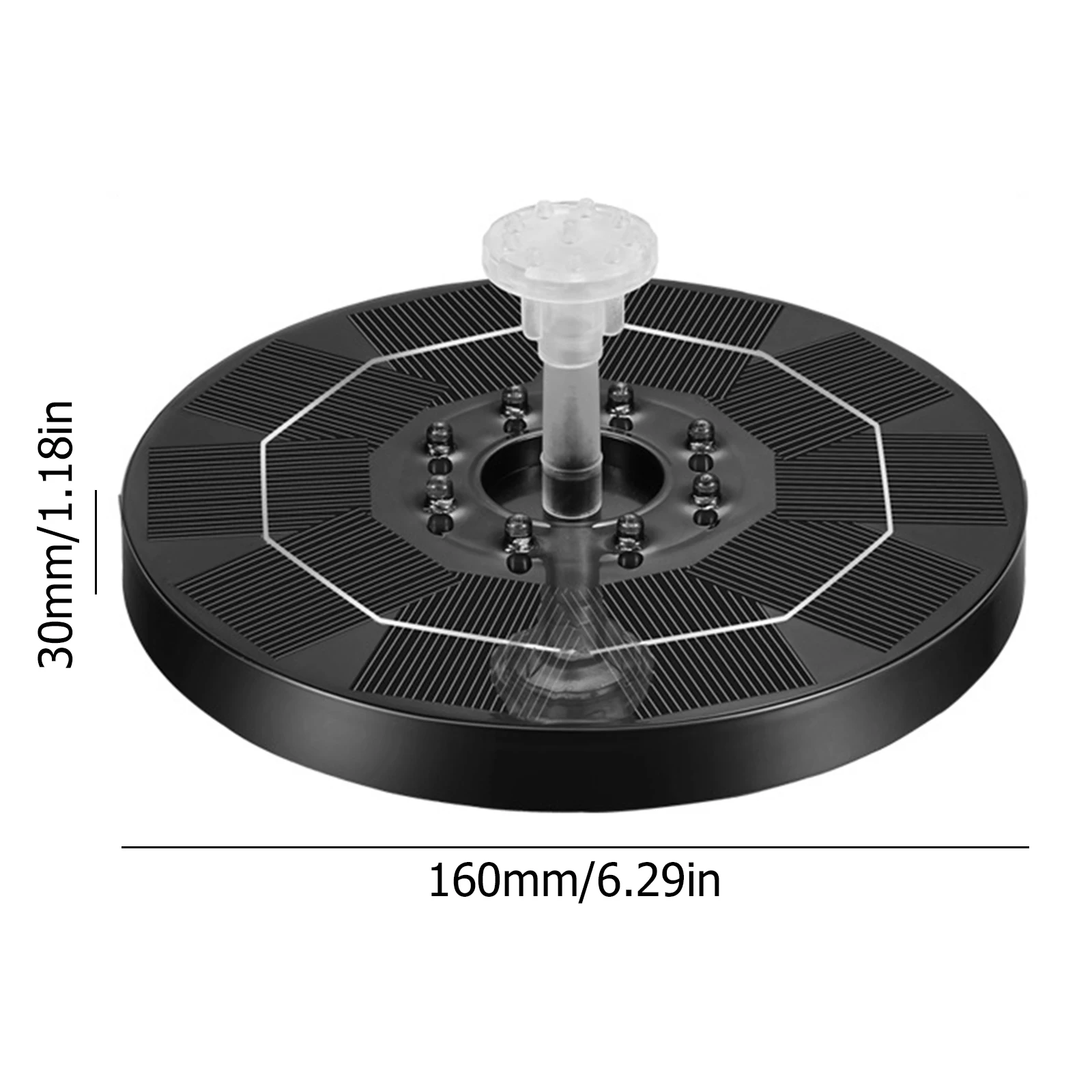 Solar Fountain Solar Fountain Pump Water Fountain Solar Water Pump Garden Pond Fountain 3.5W LED Lights Solar Panel Powered Fountain Colorful Garden Pond Decoration Pump Waterfall Swimming Pools