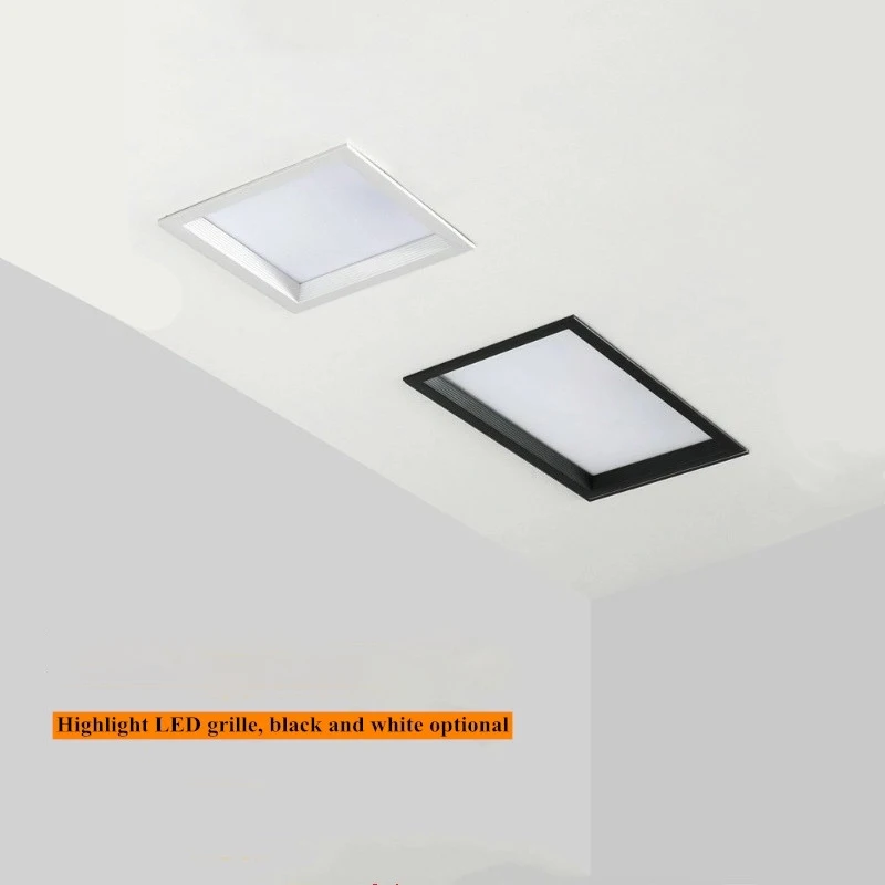 Dimmable Led Panel Recessed Downlight 12W 15W 18W 20W 24w 30w Square Led Spot Light Led Ceiling Lamp AC110V 220V angled downlights