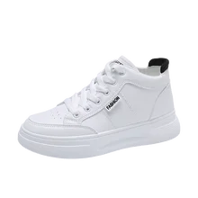 

Lady White Korean Breathable Board Sneakers Sport Running Shoes for Women