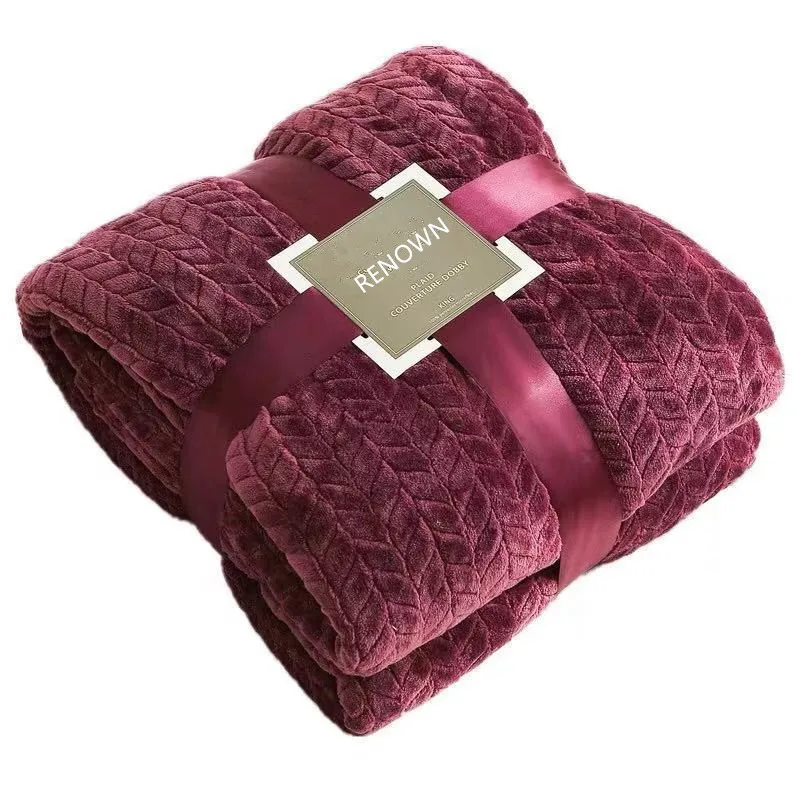 

America Good Wheat Grain Blanket Flannel Woollen Blanket Office Nap Blanket Airable Blanket