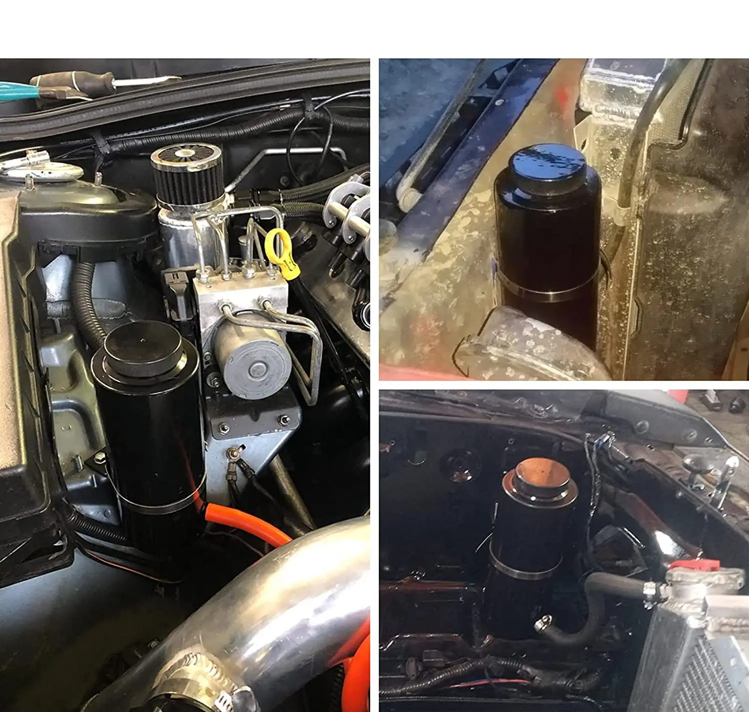 NEW Catch Can Oil Coolant Blow-by PCV Square Aluminum Reservoir Tank U- MMI SPEE