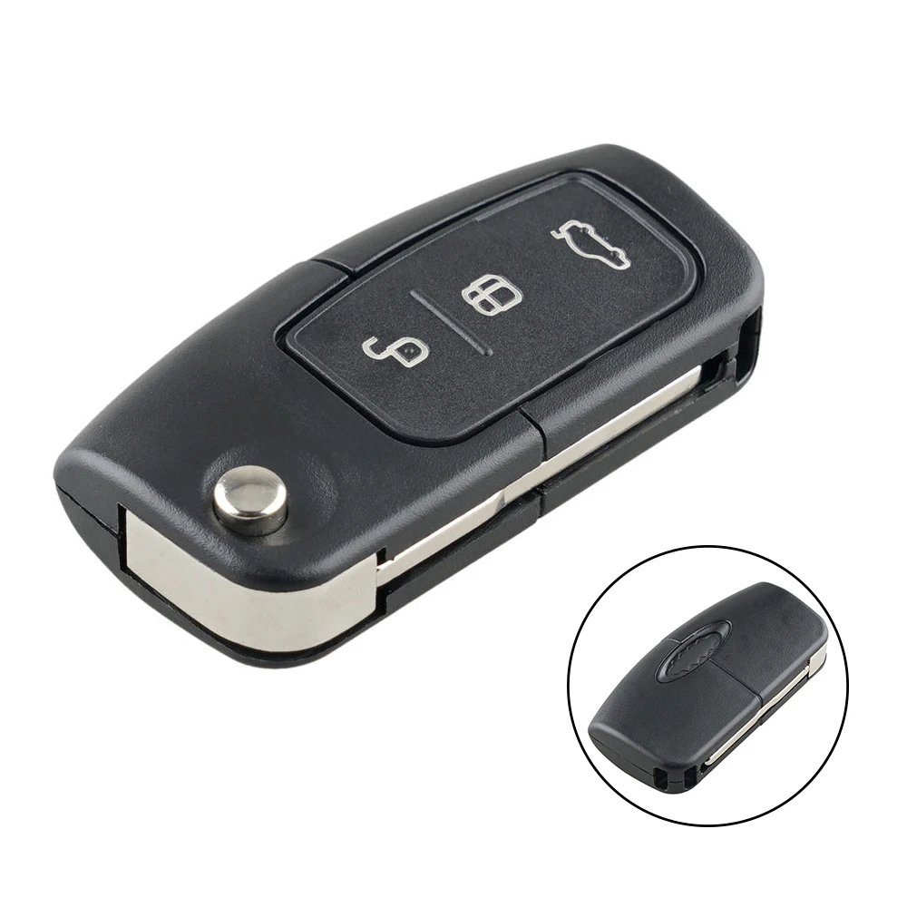 

DIY 433MZH 3 Buttons Car Remote Key for Ford Fusion Focus Mondeo Fiesta Galaxy HU101 Blade Vehicle Flip Key