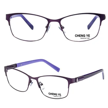 

Shining Diamond and Leather Decoration Metal Stainless Steel Eyewear Optical Frame Wholesale