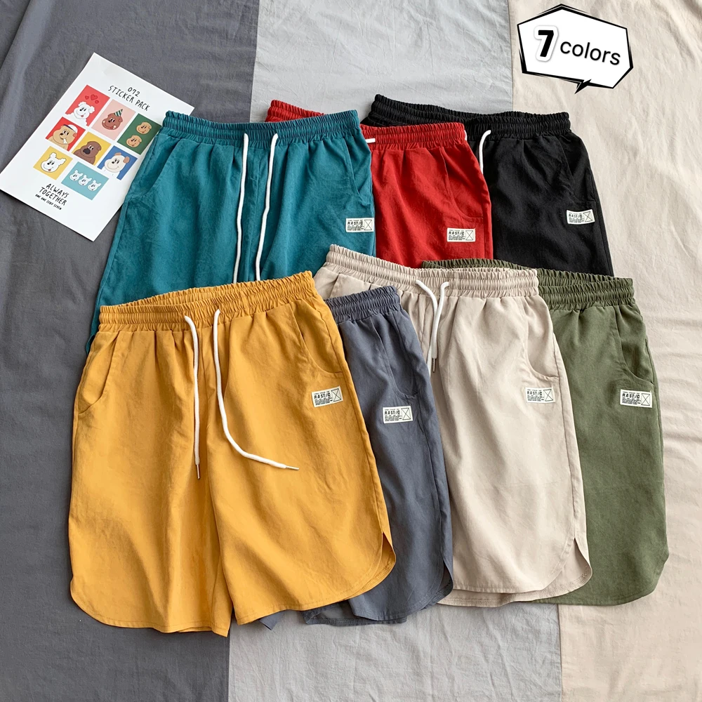 

Solid Color Summer Shorts 2020 Korean Style Man Casual Oversize Short Pants Streetwear Male Sweatpants 5XL
