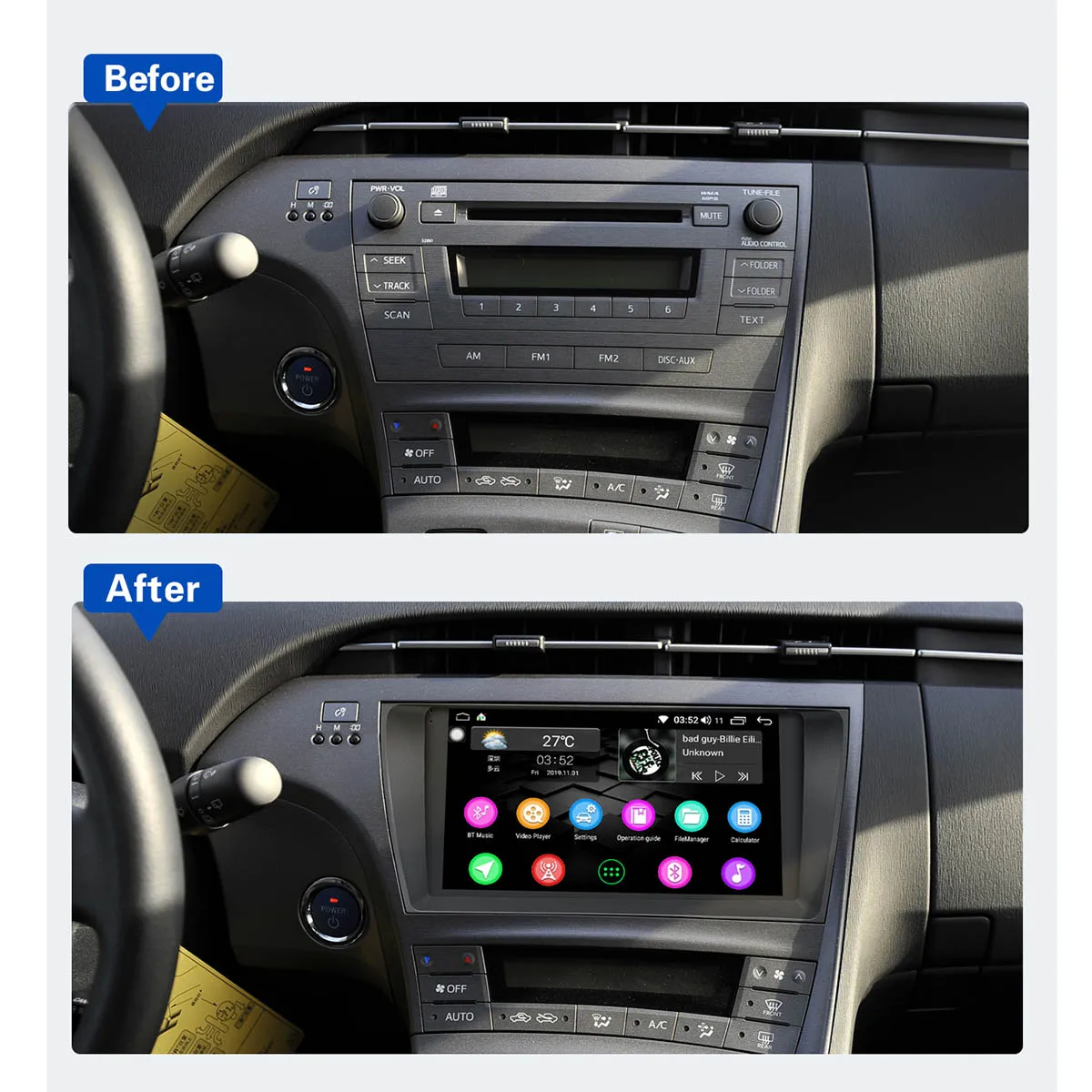 2G/4G Android 8,1 головное устройство DSP ips автомобильное радио gps для Toyota Prius 2009-2013 dvd-плеер видео Навигация стерео Мультимедиа музыка