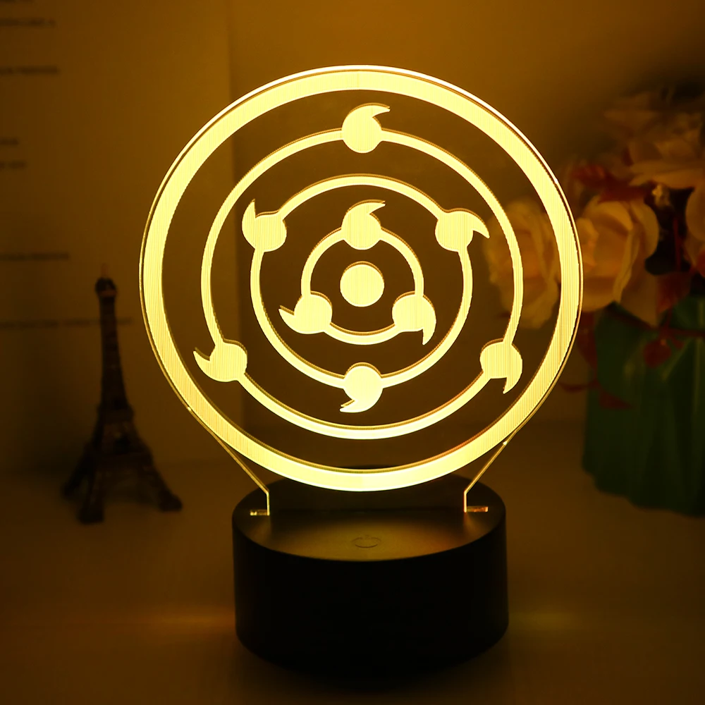 

Japanese Anime Naruto Rinnegan Sharingan Cool Kids Night Light Led Color Changing Touch Sensor Light Bedroom Table Lamp Gift
