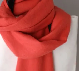 Однотонные кашемировые шарфы с кисточками зима осень женский теплый тонкий длинный шарф шали Роскошная бандана для девушек - Цвет: orange