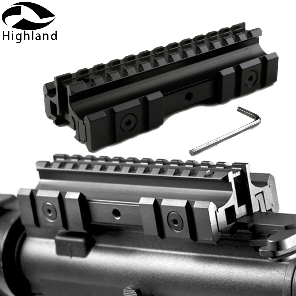 Матовый три-Маунт Уивер Охотничьи Аксессуары для тактического оружия Регулируемая сторона Tri-Маунт Уивер Стиль крепление преобразования для. 223 Винтовка AR15 плоский верх