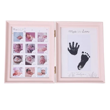 

My First Year Baby Gift Kids Birthday Gift Home Family Decoration Ornaments 12 Months Picture Photo Frame with Craft Ink Pad Pin