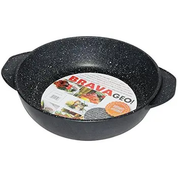 

Geo BRAVA! Pan high cm.28, alloy aluminum food, black flat irons and accessories