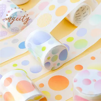 

1set/lot DIY Japanese Paper Colorful wave series Decorative Adhesive Tape Cartoon Washi Tape/Masking Tape Stickers