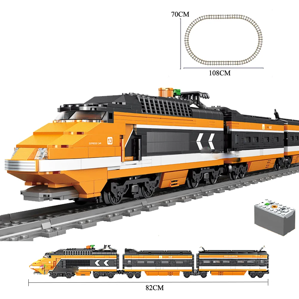 98223 1260 шт. высокоскоростной поезд KAZI с электроприводом на батарейках Horizon Express строительные блоки игрушки для