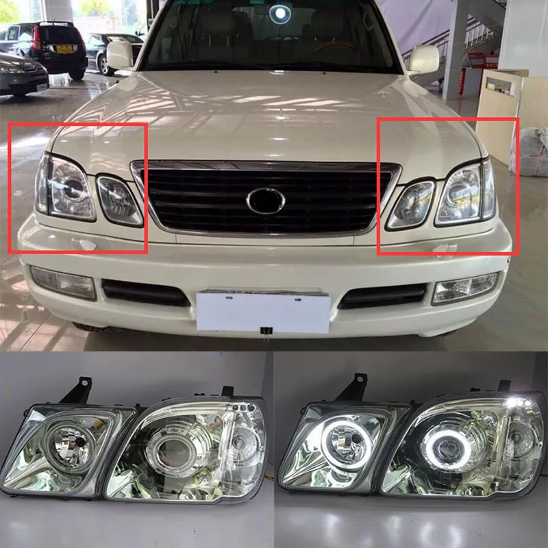 CCFL фары ангельские глаза 2 шт./компл. для Lexus CYGNUS LX470 1998-2007 высокое качество