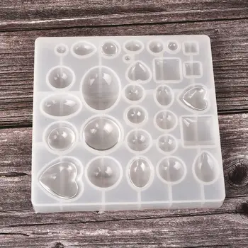 

Heart Round Oval Shaped Silicone Mold Resin Casting Mould Epoxy Mold For Jewelry Resin Making DIY Crafts