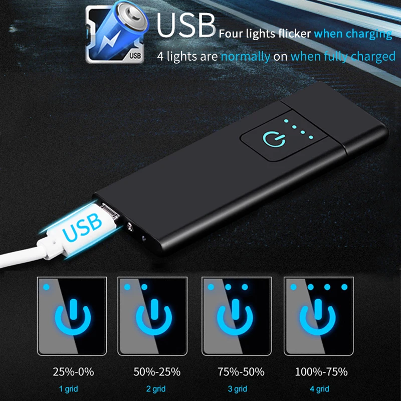 Карманная USB Зажигалка электрическая перезаряжаемая зажигалка электронная