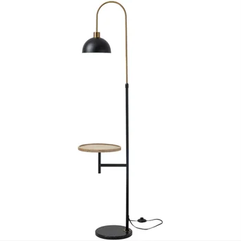 baratas Nordic Ajustar A Lâmpada De Pé Com Mesa Preto Cor Branca Coffe Quarto Sala Escritório Pessoal Design Arte Decoração Luz