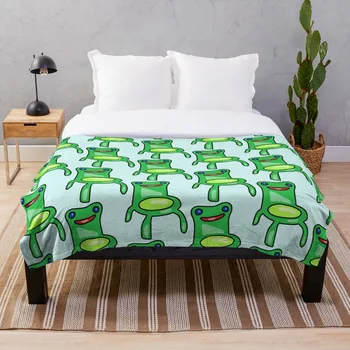 

Froggy Chair Throw Blanket Soft Sherpa Blanket Bed Sheet Single Knee Blanket Office Nap Blanket